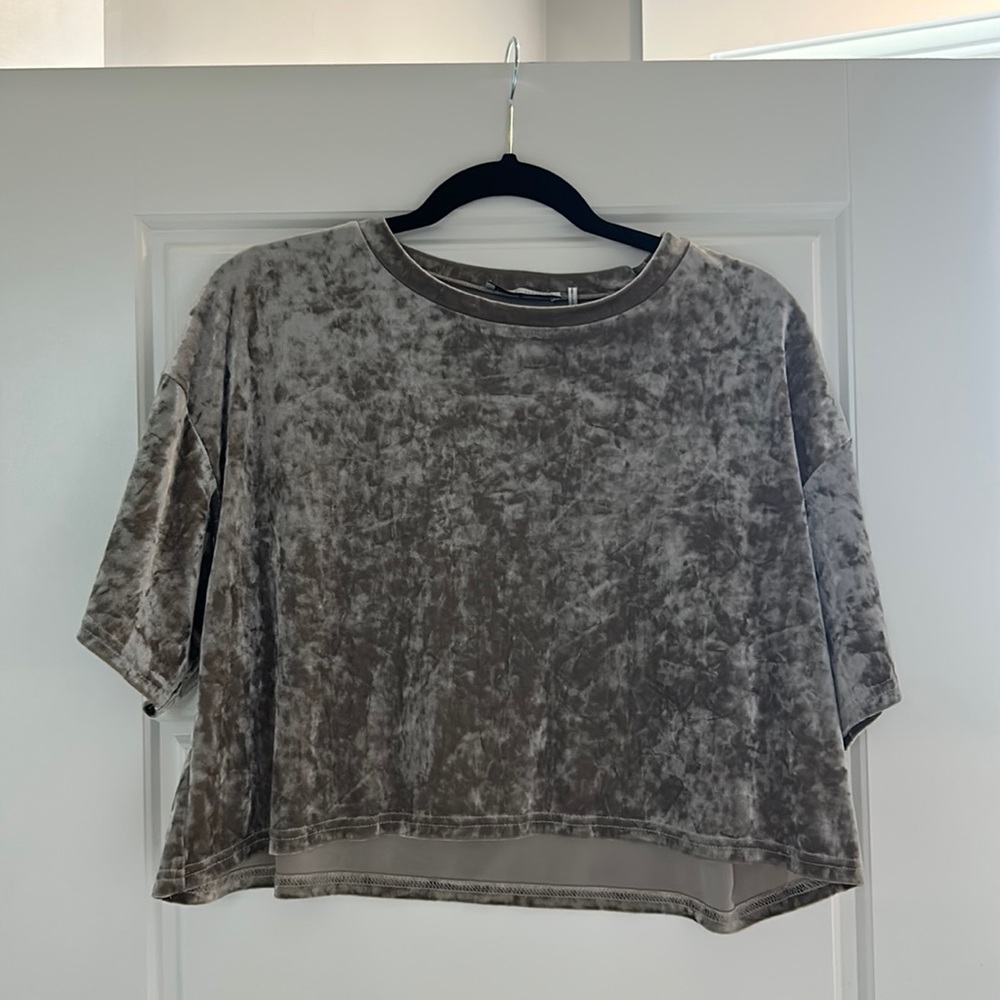 Urban Outfitters Velvet Crop Top